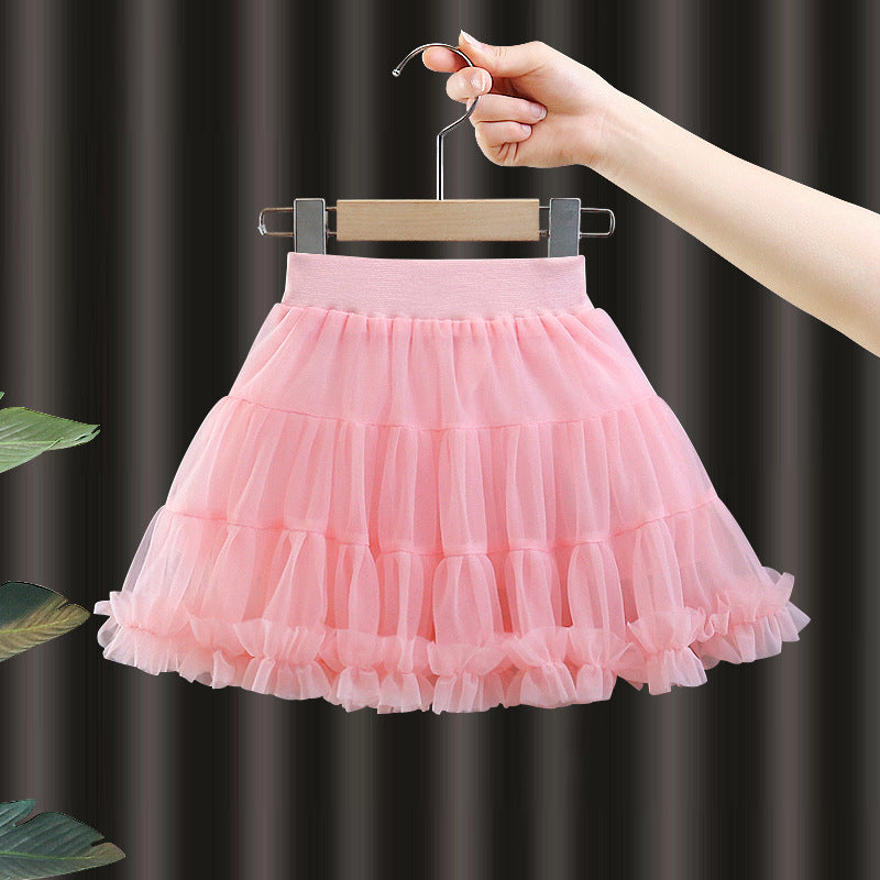 Pollera tutu rosa ( detalles de voladitos forro de algodón )