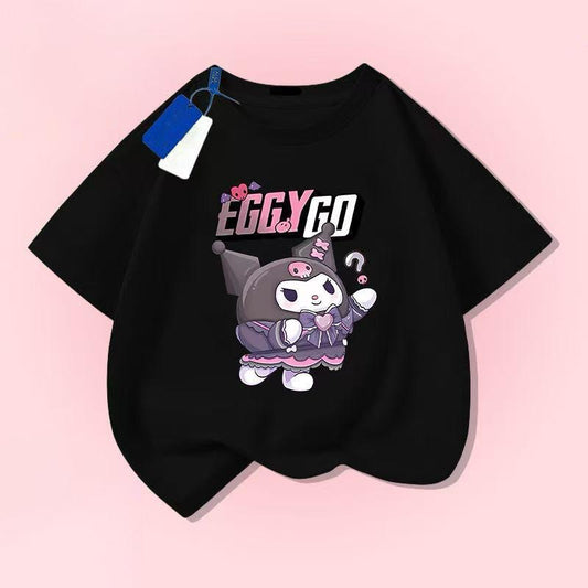 Remera de algodón detalles de kuromi