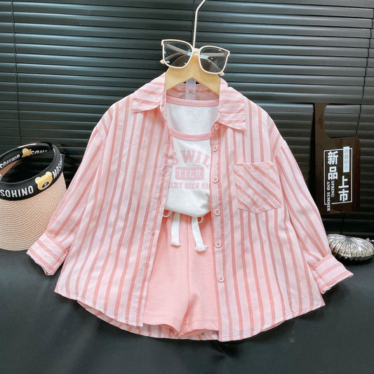Conjunto de 3 piezas ( short , camisa y camisilla)