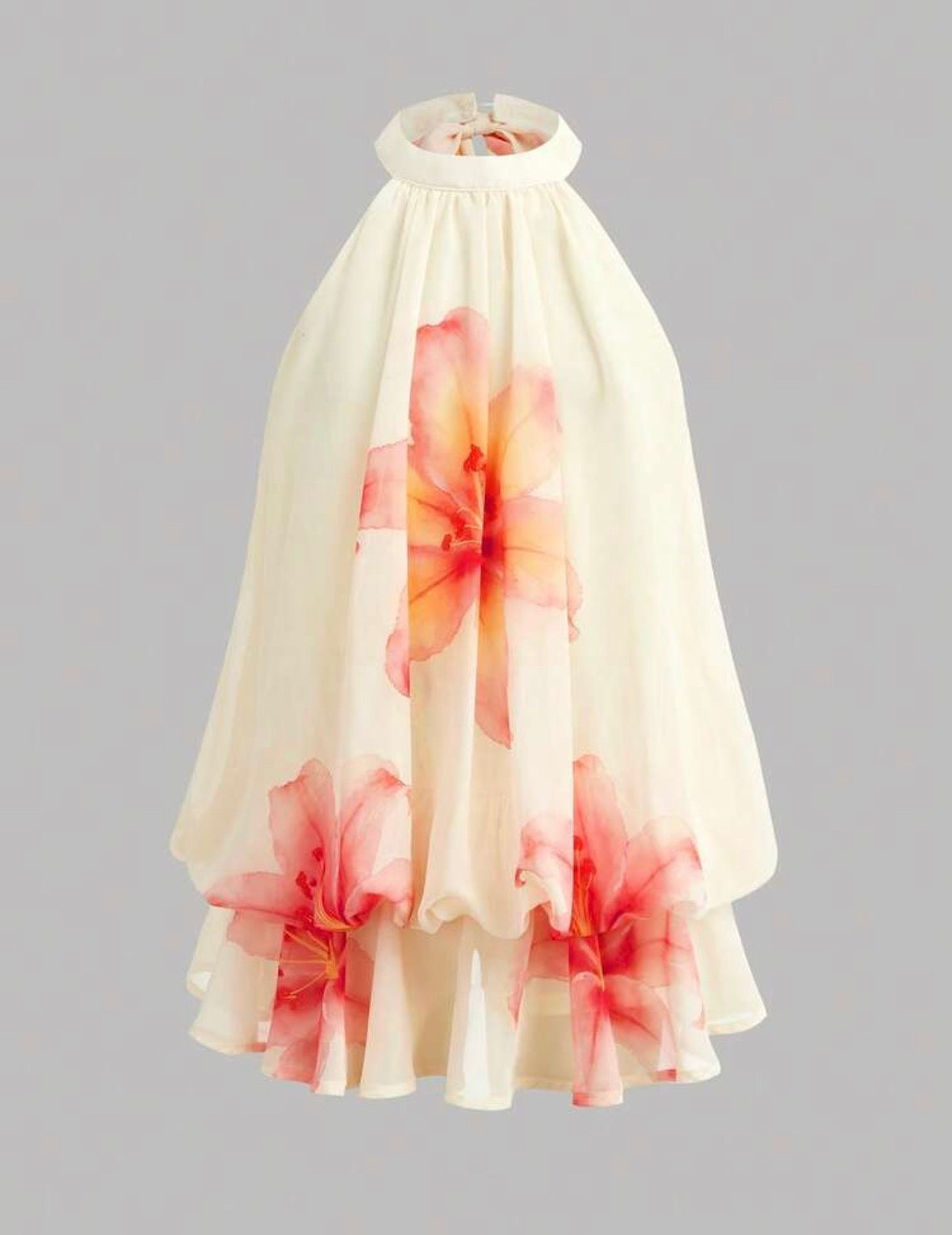 Vestido casual floreado holgado con forro de short