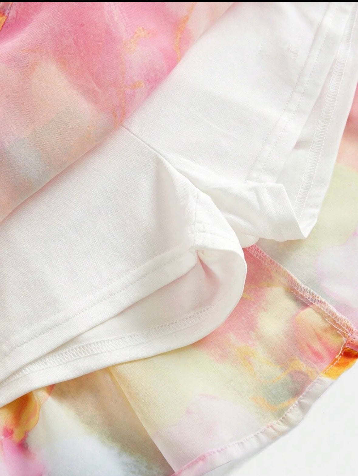 Vestido casual floreado holgado con forro de short